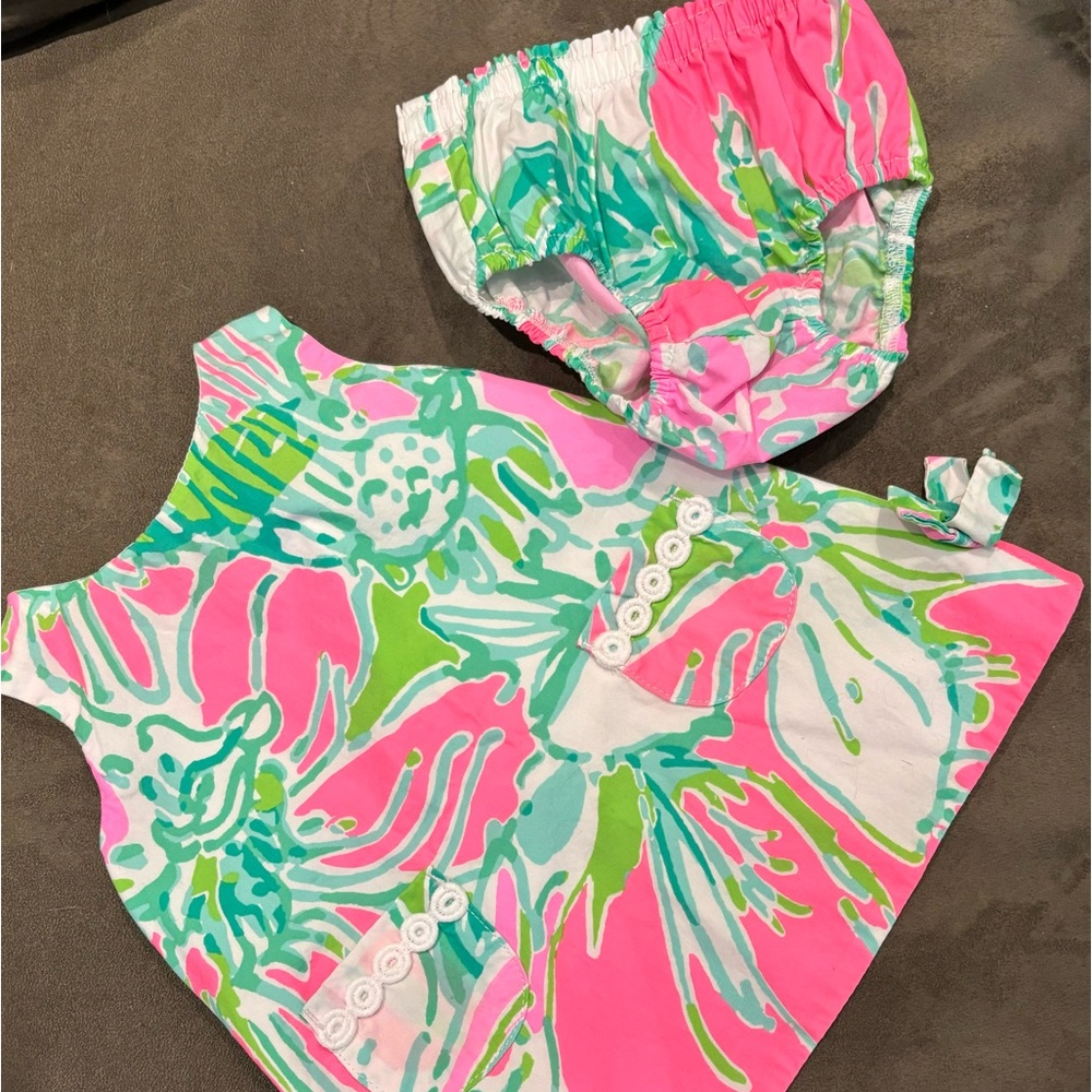 Authentic Vintage Lily Pulitzer Baby Shift Dress(FlamingoPinkDontGiveACluck)